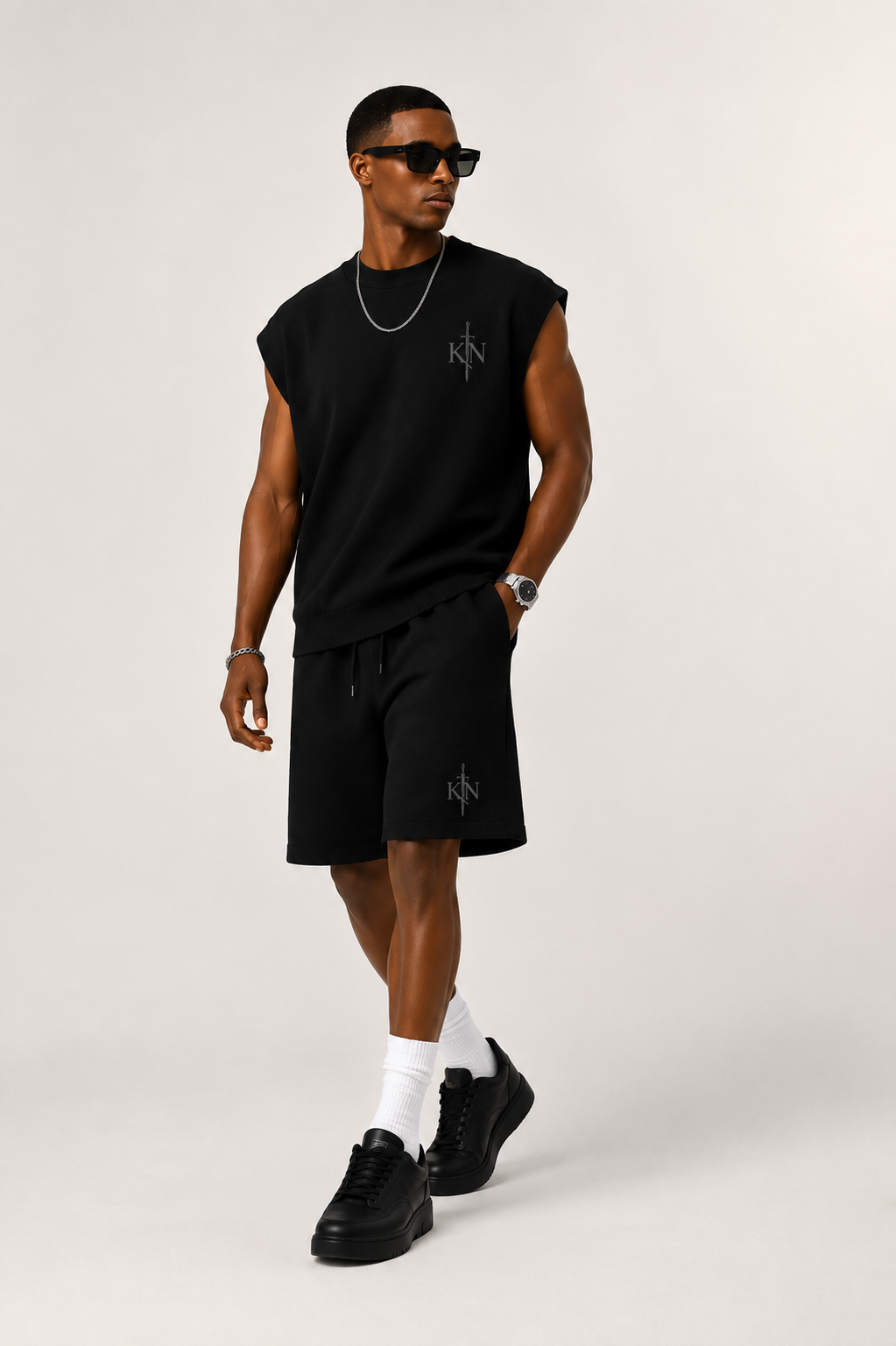 KN Sleeveless Knit Set